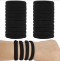 Hair Ties for Women, Black Elastic Hair Bands, 2 Inch Seamless No-Damage Hair Elastics (Black-60pcs)