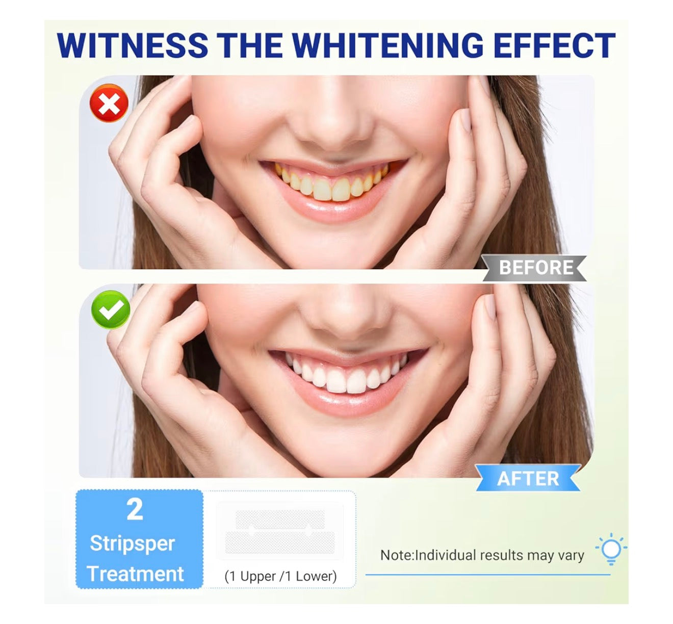 Whitening Teeth Strips Purple Teeth Strips Dry-application