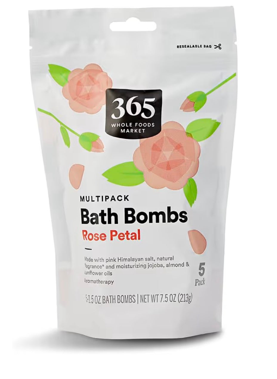 365 by Whole Foods Market, Bath Soak, Rose Petal with Himalayan Salt, 5 Count