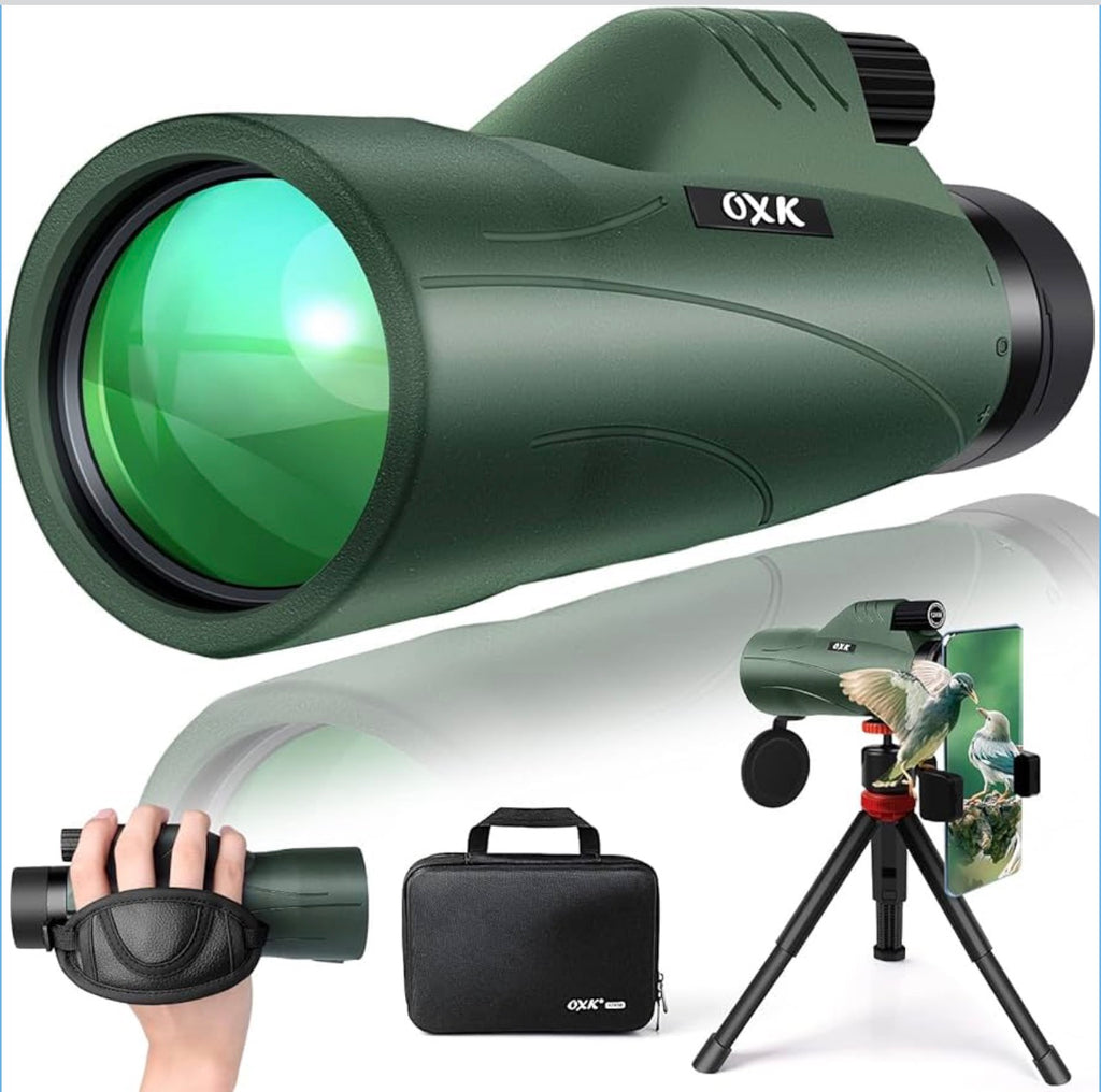 12x56 High Power Monocular Telescope for Adults | Comes with Smartphone Adapter Tripod Travel Bag | Bird Watching Hunting Hiking Camping Gift